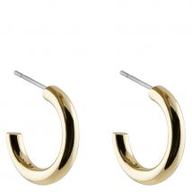 Snö of Sweden Adara Small Oval Earring, Plain Gold (18 mm)