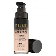 Milani Conceal & Perfect 2 In 1 Foundation + Concealer (30 ml), Nude Ivory