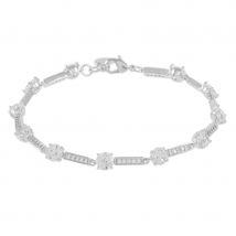 Snö Of Sweden Elaine Bracelet, Silver/Clear