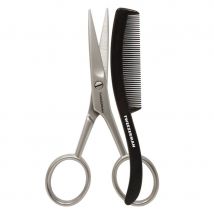 Tweezerman Gear Moustache Scissors And Comb - Nożyczki do brody i brwi