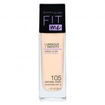 Maybelline Fit Me Liquid Foundation, Natural Ivory 1 05 (30 ml)
