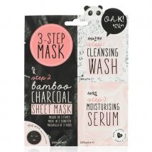 Oh K! 3 Step Bamboo Charcoal Sheet Mask (23 ml + 2 ml)