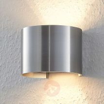 Kinkiet LED Zuzana w kolorze aluminium, okrągły