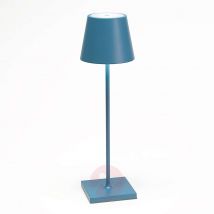 Lampa stołowa LED Poldina z akumulatorem niebieska
