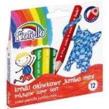 Kredki Grand Fiorello Super Soft mini jumbo trójkątne 12 kolorów