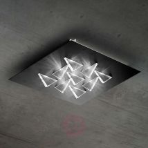 Efektowna lampa sufitowa LED Cristalli, czarna