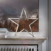 Lampa dekoracyjna Lucy gwiazda, chrom, wys. 50 cm