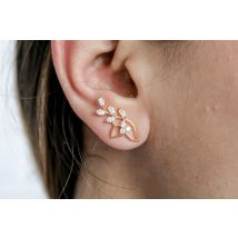 Crystal Leafs Earrings