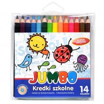 Jumbo - Kredki ołówkowe w 14 kolorach