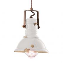 Lampa wisząca C1691, design industrialny, biała