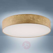 Sterowana tekstylna lampa sufitowa Q-Kiara – złota