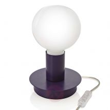 Purystyczna lampa stołowa Lumetto – fioletowa