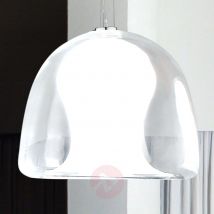 Lampa wisząca Naranza, kryształ, Ø 40 cm biała