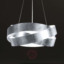 Pura - lampa wisząca z płatkowym srebrem