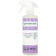 SPRAY DO CZYSZCZENIA RÓŻNYCH POWIERZCHNI, ORGANICZNY, EKONOMICZNY, HIPOALERGICZNY, LAWENDOWY, CERTYFIKOWANY, 500 ML, GREENSCENTS