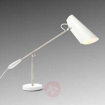 Biała lampa stołowa BIRDY w stylu retro