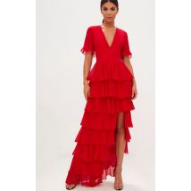 Sukienka ReD MISS - MAXI - Kolor Czerowny