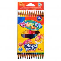 Colorino kids - Kredki ołówkowe dwukolorowe 12 sztuk w 24 kolorach