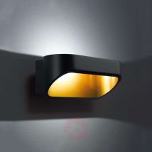 Czarno-złota lampa ścienna LED ONNO, 18 cm