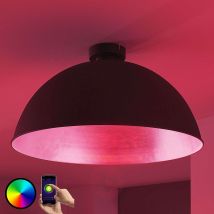 Lampa sufitowa LED Bowl WiFi 51cm czarna/srebrna