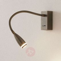 Kinkiet LED Clik z włącznikiem, brązowy