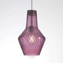 Lampa wisząca Romeo 130 cm, szkło ametystowe