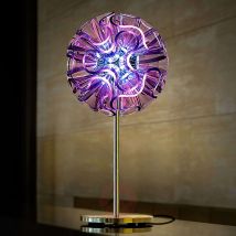 Designerska lampa stołowa CORAL z LED, fiolet.