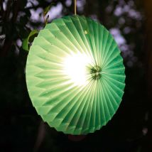 Lampa lampion Sunny zewnętrzna, zielona, Ø 40 cm