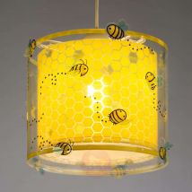 Żółta dziecięca lampa wisząca Bee happy