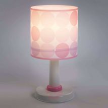 Colors - lampa stołowa w różowe kropki