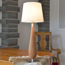 Drewniana lampa stołowa Lara, 61 cm
