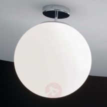 Szklana lampa sufitowa Sferis 40 cm chromowana