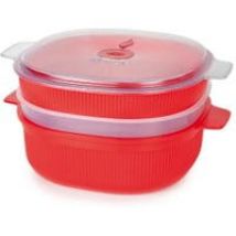 Pojemnik trzypoziomowy do gotowania na parze Airtight Red Big 4 L