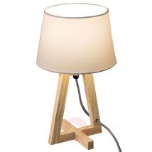 Przytulna lampa stołowa Bray z tekstylnym kloszem