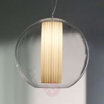 Modo Luce Bolla lampa wisząca tkanina biała Ø 60cm