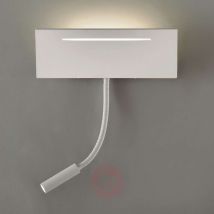 Ariel – biały kinkiet LED z lampką do czytania
