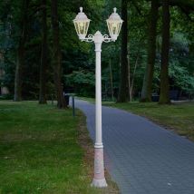 Lampa masztowa LED ARTU RUT, 2-pkt. E27, biała