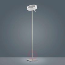 Helestra Bora lampa stojąca LED, klosz biały