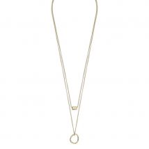 Snö Of Sweden Charlize Double Necklace Plain Gold 50cm - Naszyjnik