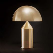 Designerska lampa stołowa ATOLLO złota/ściemniana