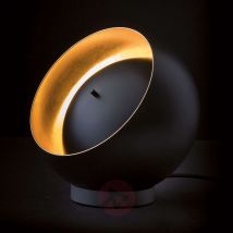 Oluce Eva lampa stołowa LED, kula, czarna