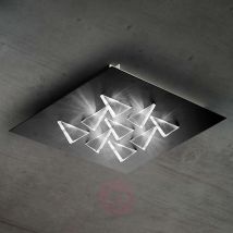 Połyskująca lampa sufitowa LED Cristalli, czarna