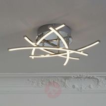 Lampa sufitowa LED Cross, 5-pkt., chrom