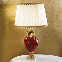 Wytworna lampa stołowa ELLA, szkło Murano