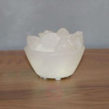 Biała miska solna Petite z oświetleniem LED