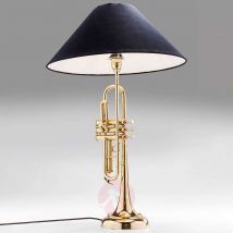 KARE Trumpet Jazz tekstylna lampa stołowa złota