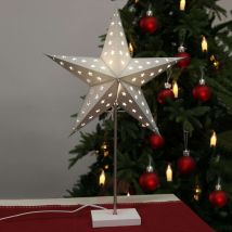 Lampa stojąca Star w srebrnym i białym kolorze