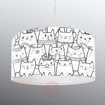 Lampa wisząca z nadrukowanym motywem kotów Cats