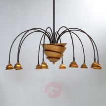 Lampa wisząca LED Fontaine żelazo-brązowy-złoty
