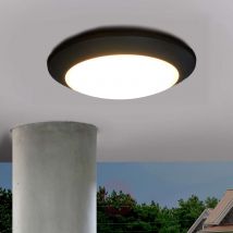 Zewnętrzna lampa sufitowa LED BERTA, czarna